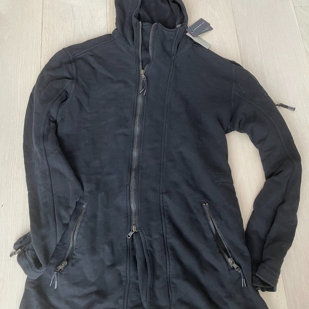 John Varvatos Black Zip Sweater New with Tag